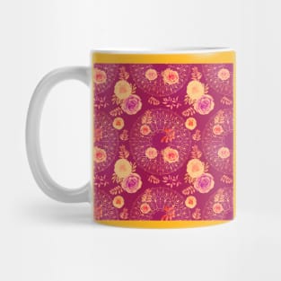 Spring Sunrise Mandalas and Roses Mug